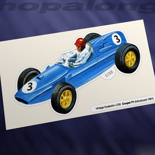 SCALEXTRIC 1960'S C58 RP Cooper GP blue #3 vg+ un boxed bargain £28.00 - UK