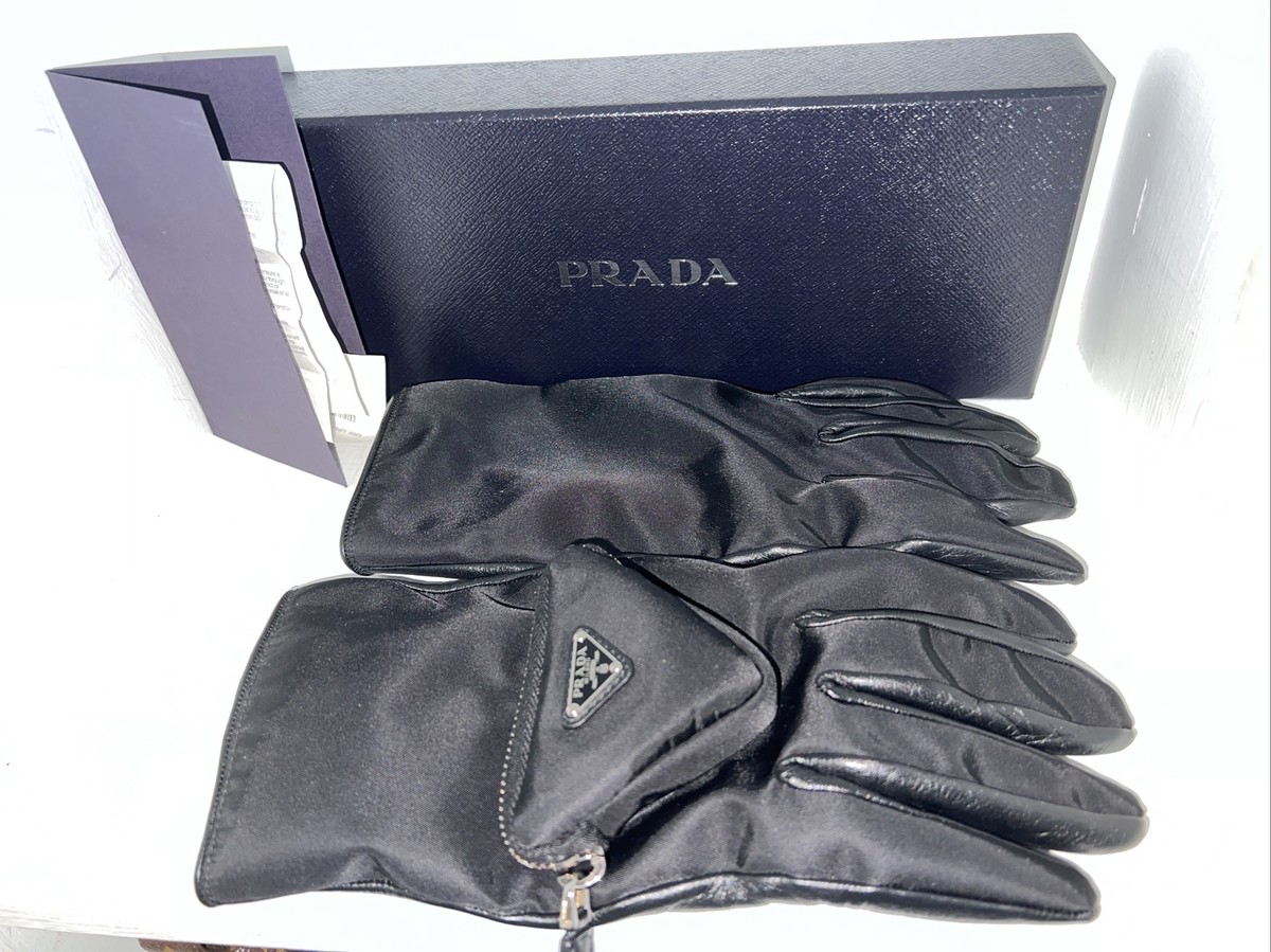 Prada Nylon Leather Gloves | eBay