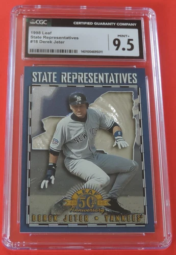 CGC 9.5 1998 LEAF DEREK JETER #ED 1066/5000 STATE REPRESENTATIVE SP L@@K