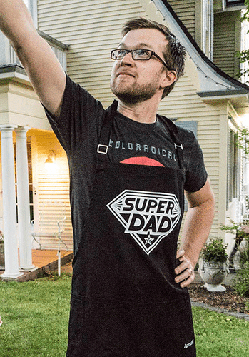 Super Dad Cooking BBQ Funny Apron Gift for Dad or Grandpa by ApronMen - Picture 2 of 3
