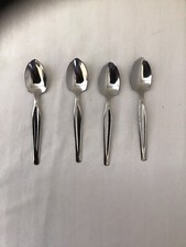 Set of 4 Stainless Steel 6 Grapefruit Spoons W/ Serrated Edge