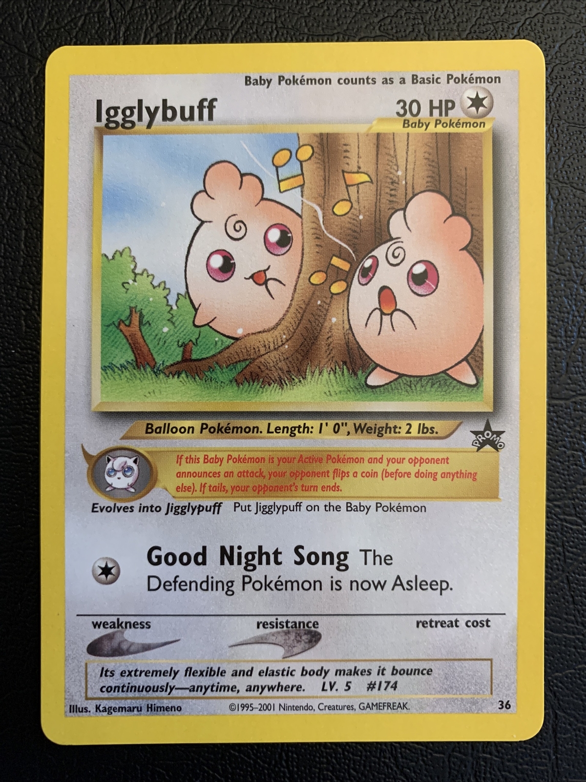 NM Pokemon IGGLYBUFF Card Black Star Promo#36 Wizards of the Coast