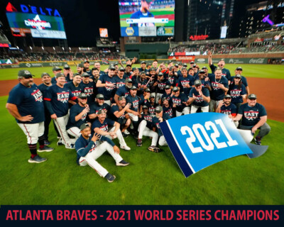 Atlanta Braves 2021 World Series Champions, 8x10 Team Victory