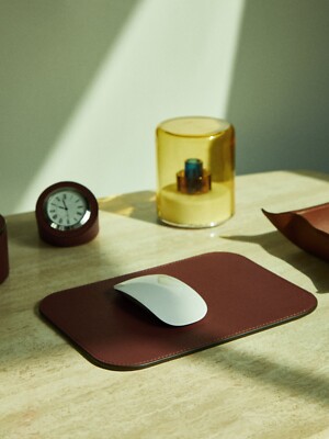 RABITTI 1969 Todi Saddle Leather Mouse Pad in Cognac Giobagnara