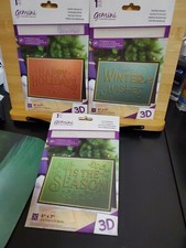 Crafters Companion 3d Embossing Folder Lot of 3
