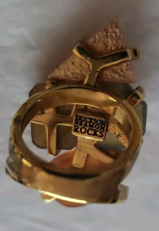Erickson Beamon Rocks Statement Ring Size 7 - image 4