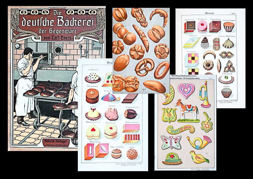 1907 Bäcker Bäckerei Konditorei Desserts etc. Evers u.a. Die deutsche Bäckerei