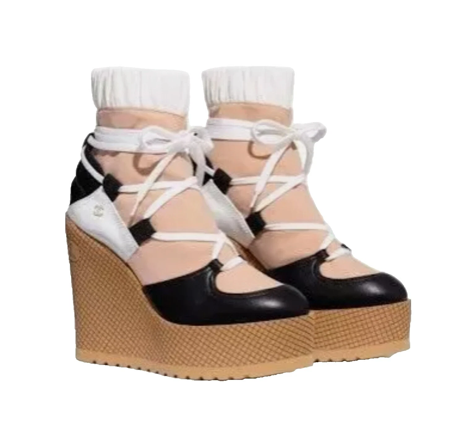 古着坡跟纯色女靴