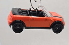 2010 Mini Cooper S Cabrio Convertible Orange Christmas Ornament