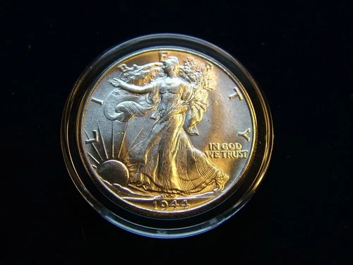 1944 walking liberty silver half ms bu gem