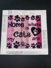 finished diamond painting home is where my cats are 20x20 cm 8x8 inches