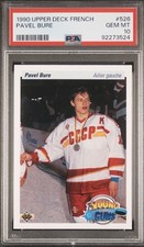 1990 Upper Deck FRENCH Pavel Bure PSA 10 #526 Rookie Card RC Young Guns Qty Avai