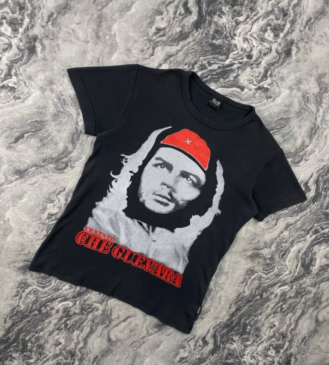 Dolce & Gabbana Che Guevara Big Logo Men Size L Black | eBay