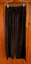 Juicy Couture Women  s S Black Velour Pants Rhinestone Bootcut Sleepwear Y2K