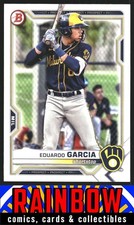 2021 Bowman Draft #BD-22 Eduardo Garcia Milwaukee Brewers