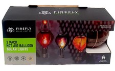 NEU 3er Pack Solarbetrieben Regenbogen Heißluftballon LED Solarleuchten