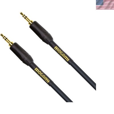 Stereo Audio Patch Cable, 3.5mm TRS Male Plugs, Gold Contacts, Straight Conne...