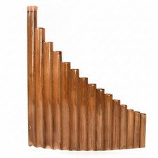 15-Pipe Pan Flute Bamboo Panpipes Adjustable for Practice, Performance,