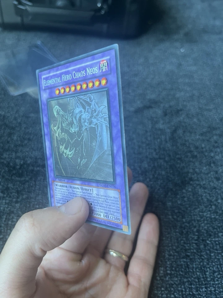 Yu-Gi-Oh Elemental Hero Chaos Neos 1st Edition Ghost Rare Card NM - Image 2 of 4
