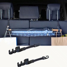2pcs Car Back Seat Headrest Hooks ABS Multifunction Organizer Umbrella Holder