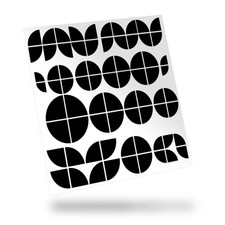 Emblem Ecken kompatibel mit BMW "Schwarz Matt" selbstklebend K102-01