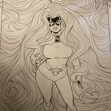 Medusa And Clea by Gene Gonzales Original Art Commission Sketch 11x17 Lot Of 2