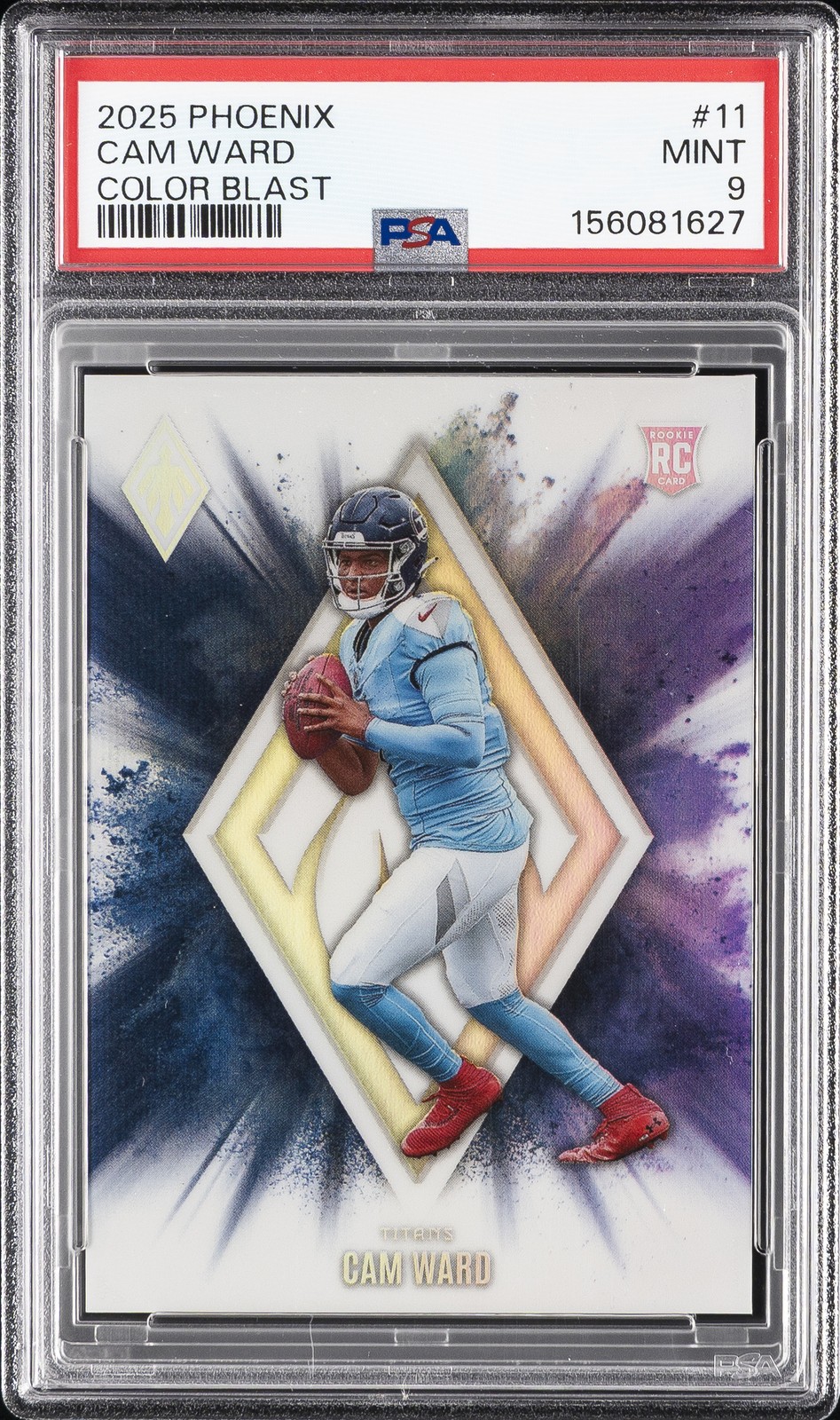 2025 PANINI PHOENIX COLOR BLAST #11 CAM WARD PSA 9