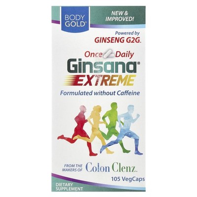 Pharmaton Natural Health Ginsana Energy 105 Veggie Caps All-Natural,
