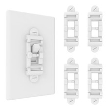 Light Switch Cover Guard,Toggle Lightswitch Coverplate Lock,Child Proof White