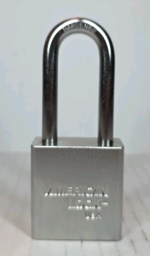 American Lock A6201 Padlock 2" Shackle 1 3/4" Wide Solid Steel Body Unkeyed New