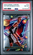 2023 TOPPS COSMIC CHROME #151 VICTOR WEMBANYAMA ROOKIE RC PSA 8