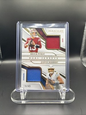 2025 Panini Immaculate Collection- Brock Purdy/Justin Herbert #IDJ-PH D Dual /49