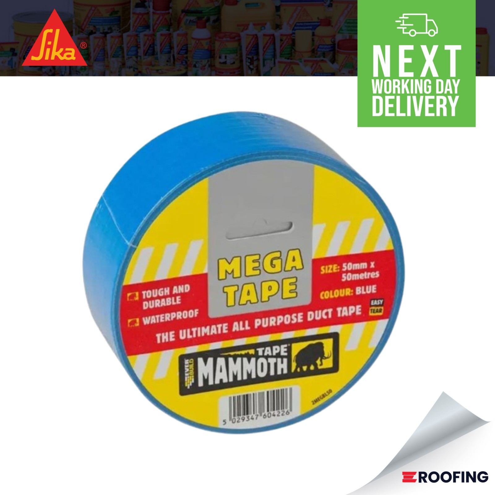 Everbuild Mega All Purpose Tape BLUE 50mm x 50m