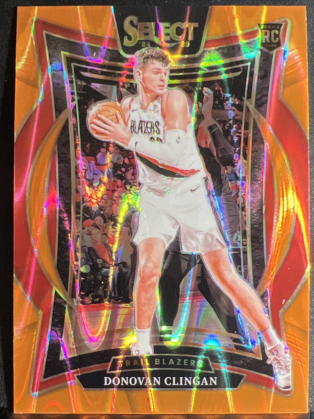 2024-25 Panini Select - Concourse Donovan Clingan #69 Orange Tectonic Prizm (RC)