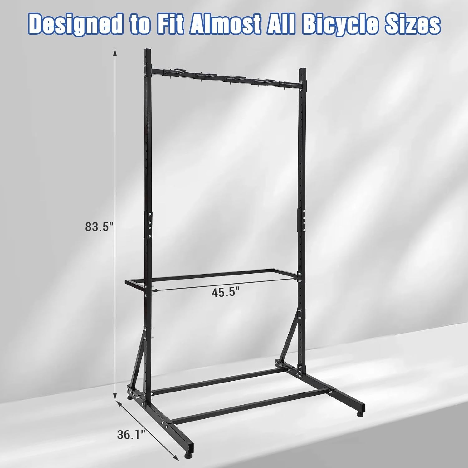 Freestanding Bicycle Parking Rack Floor Stand for 5 Bikes 300 lb Capacity