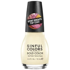 Sinful Colors Sporty Brights Nail Polish, Rubber Top Coat