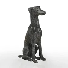 SPI Home Cast Aluminum Loyal Greyhound Statue Sculpture 18.5 Inches High