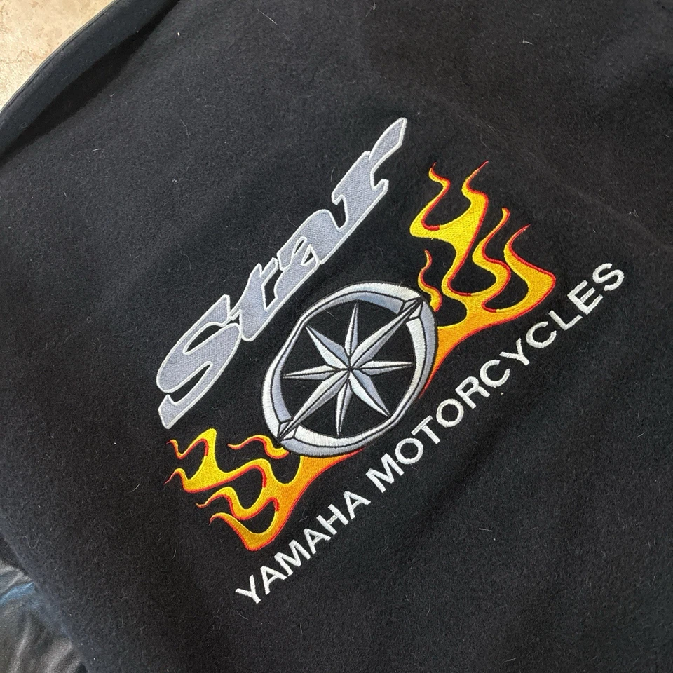 Abrigo Chaqueta Bombardero De Lana Yamaha Star Motocicletas Años 90 De Colección Para Mujer Talla Grande Foto 2 de 4