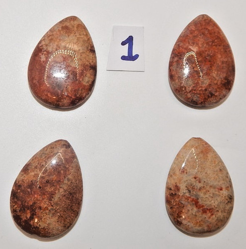 Fossil Coral 24mm x 34mm Teardrop Pendant   (4 pendants)(1)