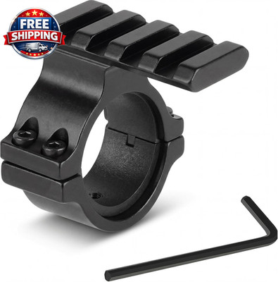 1''/25.4Mm to 30Mm Scope Ring Adaptor with Picatinny Rail Barrel Clamp Mount for