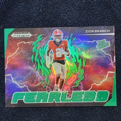 2025 Panini Prizm Draft Picks Zion Branch #F-ZBH Fearless Green