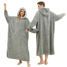PJGGZ Snuggy Blanket for Adult, Wearable Hoodies Standard, Dark Grey