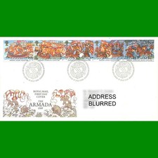 Product Image: FDC Spanish Armada Commemorative Royal Mail First Day Cover Stamps, 19.7.1988