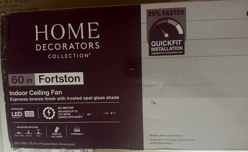 Home Decorators Collection Ceiling Fan Fortston 60 In With/LED Remote Control - Picture 2 of 4