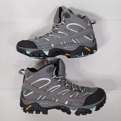 Merrell Moab 2 Mid Gore-Tex Hiking Boots Sedona Sage Grey Womens 8.5 J06060