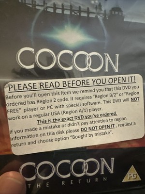 見本品　NINAGAWA VS COCOON DVD-BOX Cocoon/Cocoon 2: The Return 2-Pack (DVD, 2006, 2-Disc Set, Double