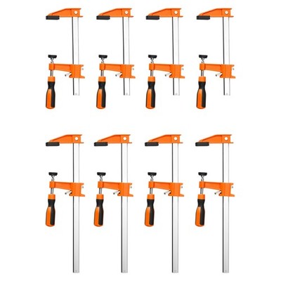 Uimoso 8-Pack Woodworking Bar Clamps, 6 in & 12 in, Durable Malleable Iron
