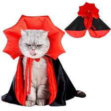 Dog, Cat Halloween Costume, Vampire Devil Cape, Cloak, Pet Party Outfit, Spooky