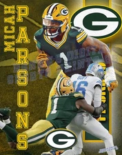 Green Bay Packers Lithograph print of Micah Parsons 2025  11 x 14