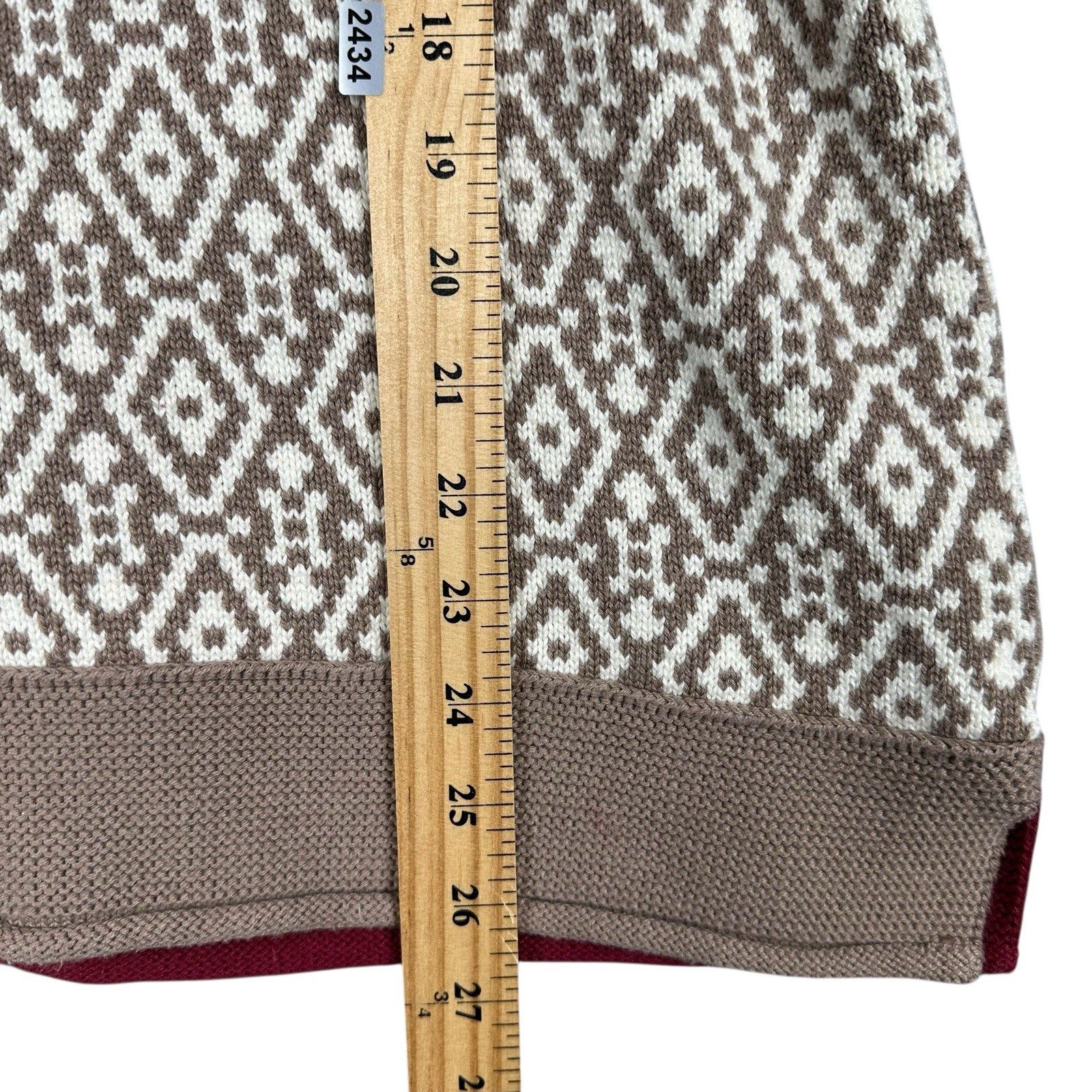 Coldwater Creek M Patchwork Knit Pullover Cowl Ne… - image 10